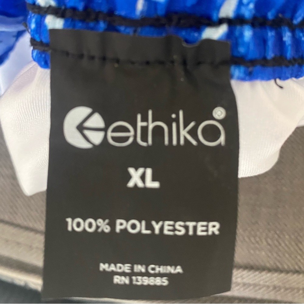 Boys Ethika Blue and White Floral Shorts - Picture 4 of 4